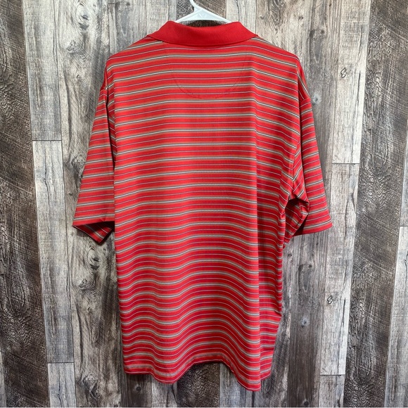 Pebble Beach- Red Striped Men’s Golf Polo Shirt- Sz. XL - Picture 6 of 7